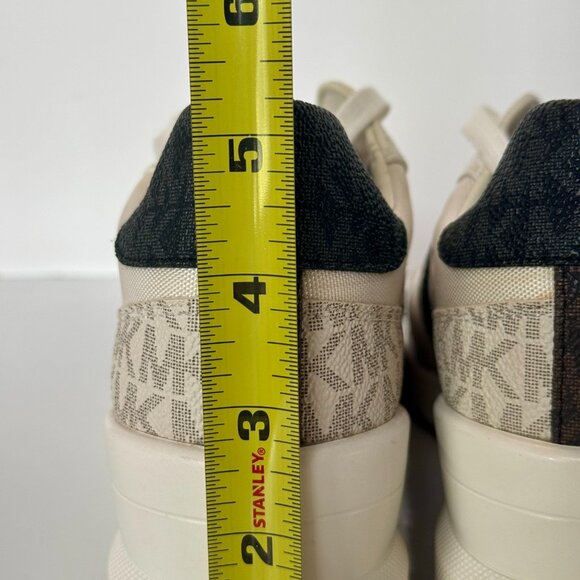 Michael Michael Kors Women's Mabel Trainers Lace-up Sneakers Size 7 Vanilla - Picture 7 of 16
